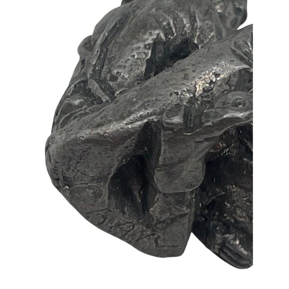 Vintage Pewter Prospector Figurine Panning Gold - Rustic Western Decor Miniature - Picture 5 of 5